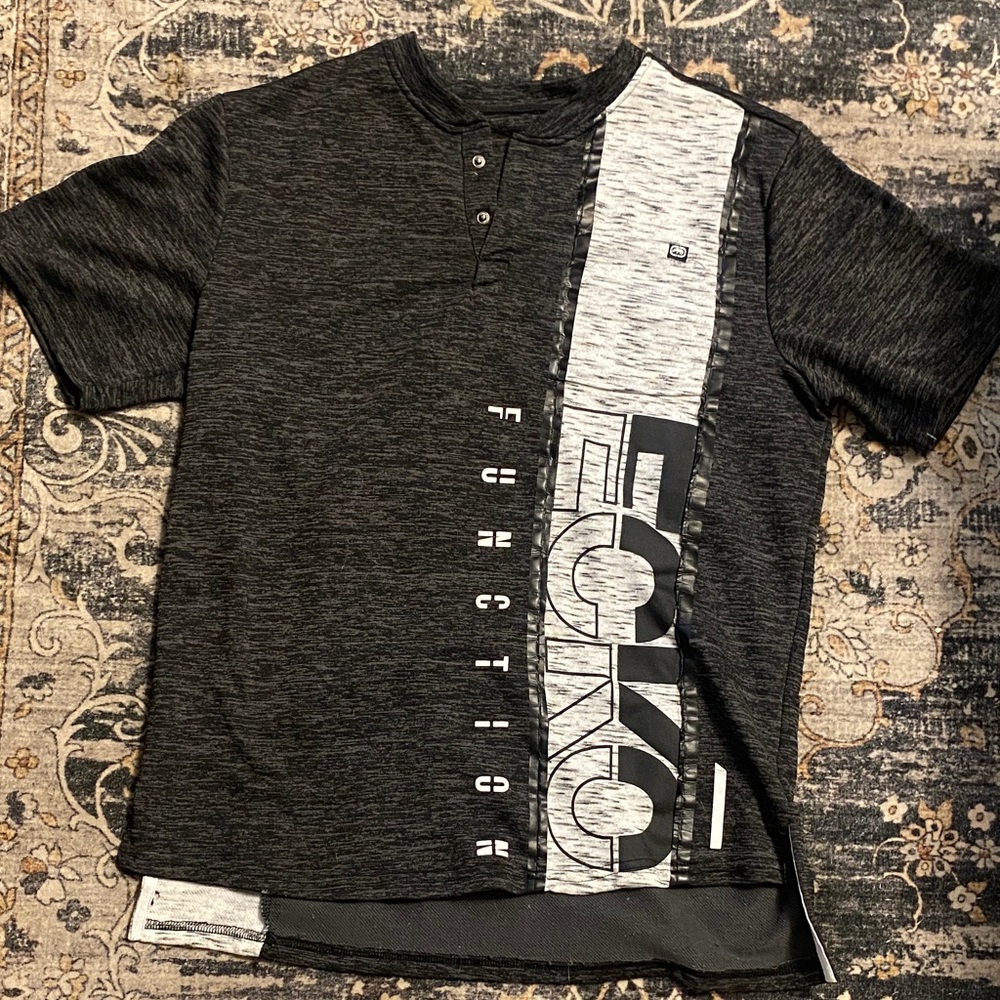 Marc Ecko Charcoal and Light Gray Short Sleeve Tee